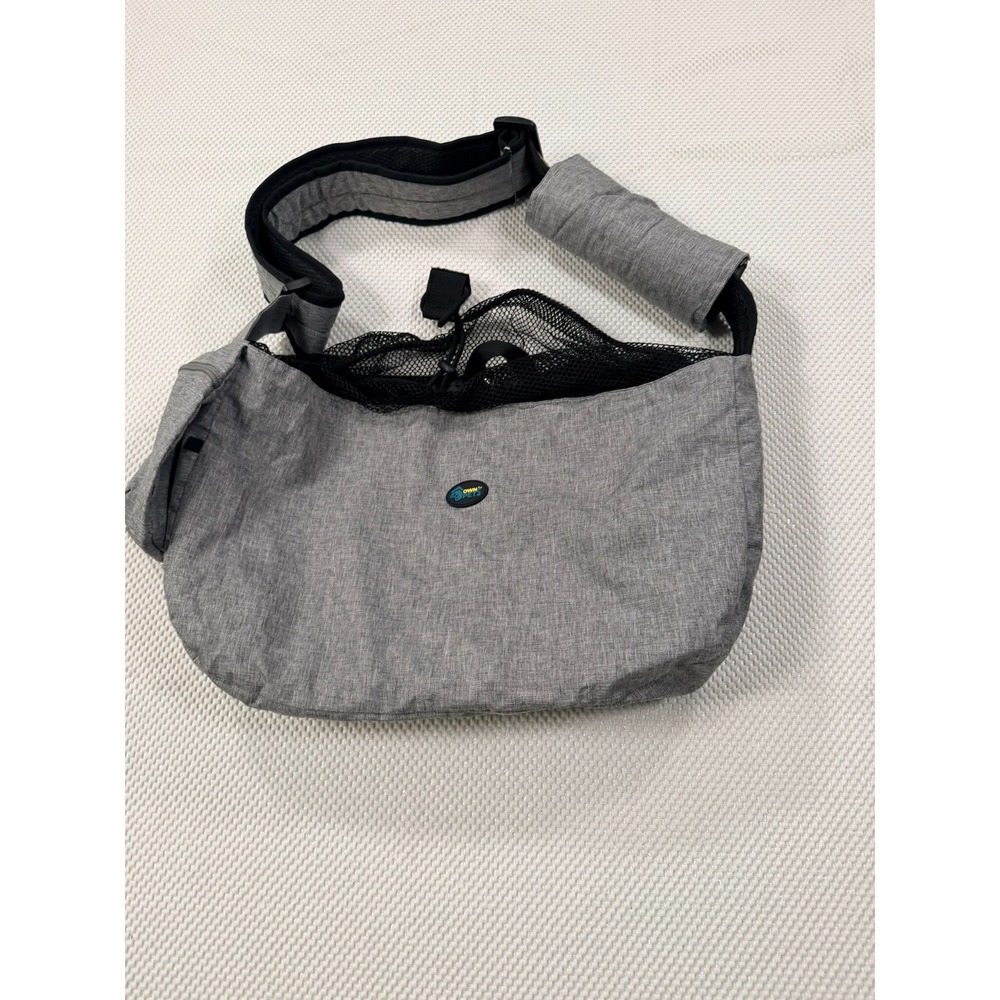 Ownpets Grey Hands Free Pet Sling Carrier Adjustable Padded Shoulder Strap Small